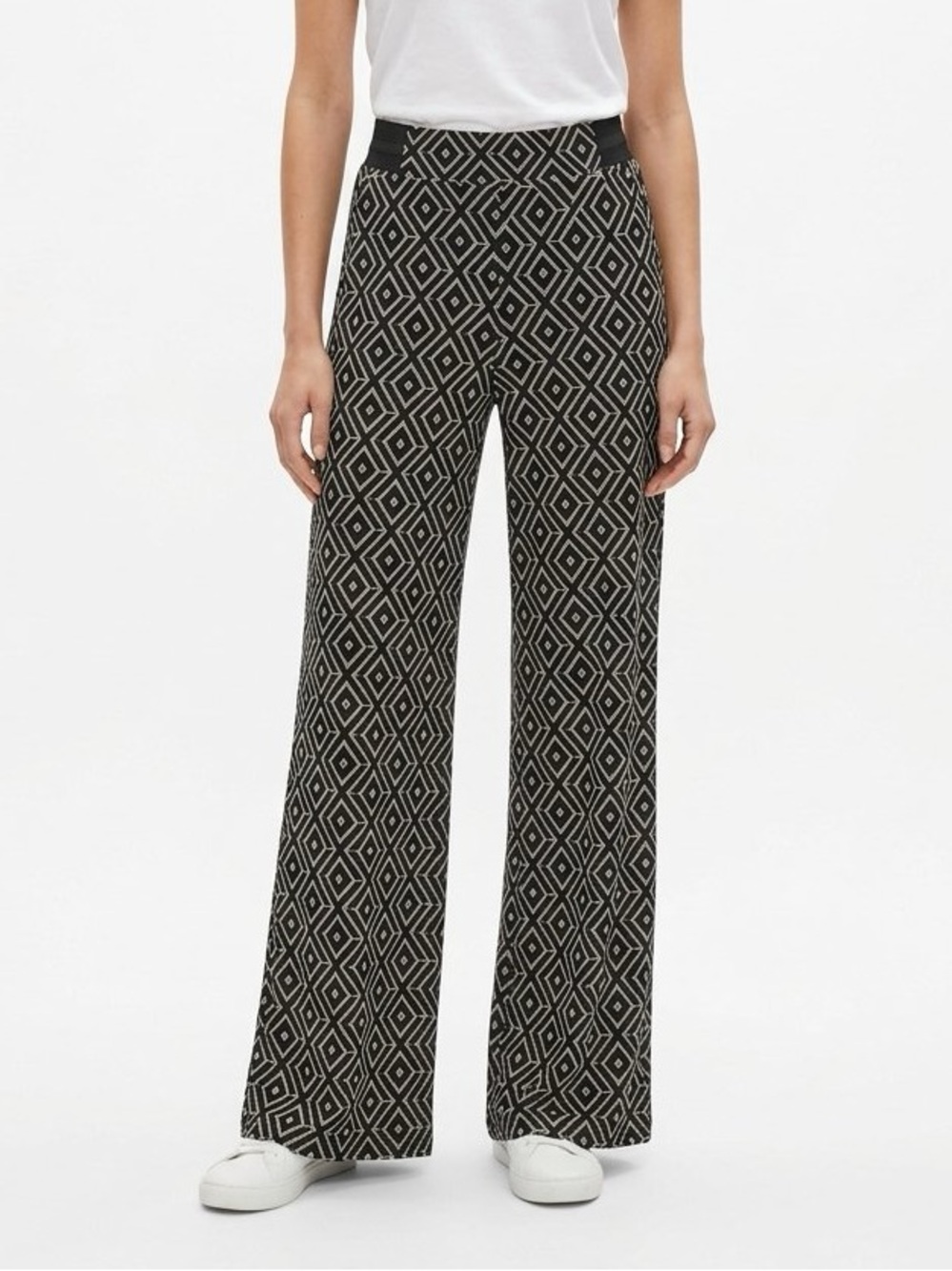 INC INTERNATIONAL CONCEPTS Geo Black Tan Print Wide Leg Palazzo Pants PS SP $60